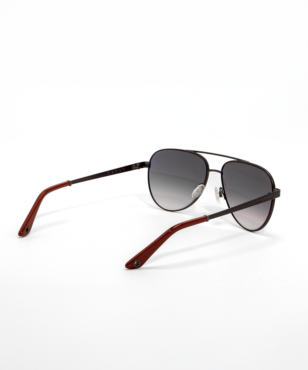 Sunglasses with brown frame and dark lenses
