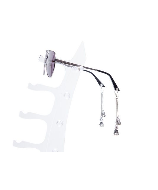 Sunglasses with dangling earrings